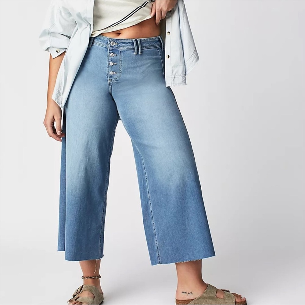 We The Free People Crvy Counter Culture Wide-Leg Jeans Boho